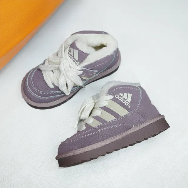 Adidas أحذية الثلج عالية الارتفاع بنفسجي وبيج مبطنة 17