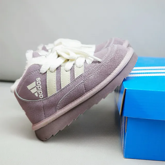Adidas أحذية الثلج عالية الارتفاع بنفسجي وبيج مبطنة 19