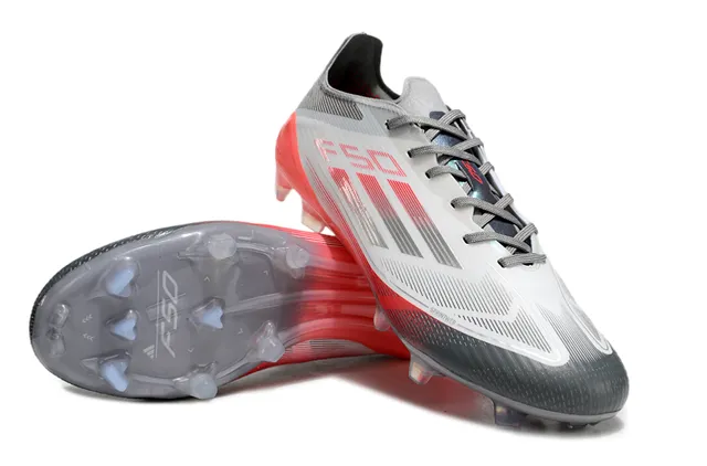 Adidas Vermelho Preto Baixo Corte Sintético Superior Translúcido TPU Stud System Campo Firme Sapatos de Futebol 4