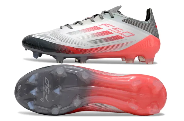 Adidas Vermelho Preto Baixo Corte Sintético Superior Translúcido TPU Stud System Campo Firme Sapatos de Futebol 6
