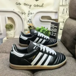 Adidas Samba سنيكرز أسود وأبيض أسلوب حياة