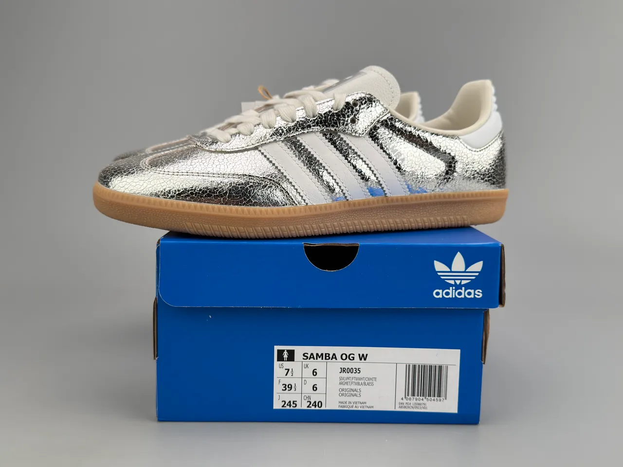 Adidas Samba Argent Métallique Blanc Lifestyle Sneakers 2