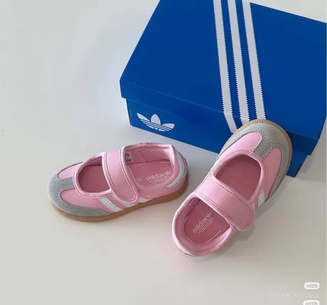 Adidas Samba Multicolor Velcro Strap Three Stripes Mary Jane Shoes 14