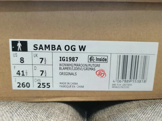 Adidas Samba Off-White Burgundy Chaussures Lifestyle 2