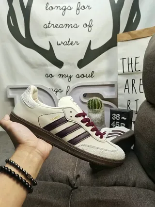 Adidas Samba Off-White Burgundy Chaussures Lifestyle 6