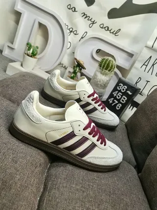 Adidas Samba Off-White Burgundy Chaussures Lifestyle 9