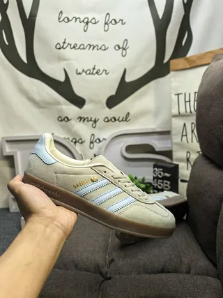 Adidas Samba OG Beige et Bleu Clair Lifestyle Sneakers 5