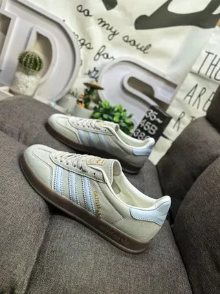 Adidas Samba OG Beige et Bleu Clair Lifestyle Sneakers 7