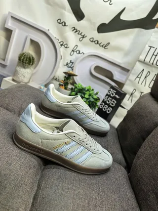 Adidas Samba OG Beige et Bleu Clair Lifestyle Sneakers 9