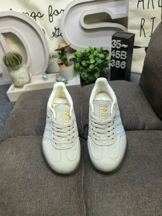 Adidas Samba OG Beige et Bleu Clair Lifestyle Sneakers 10