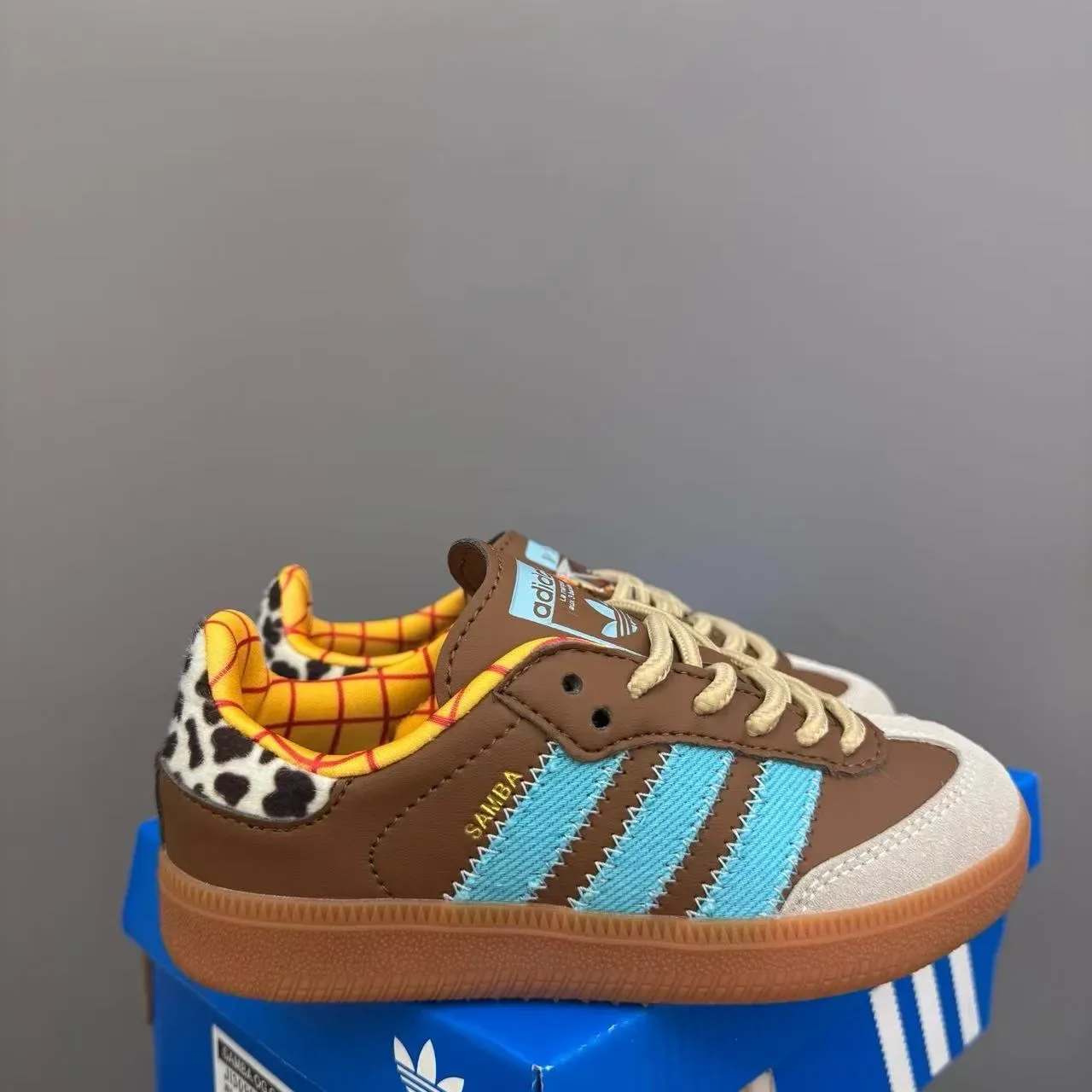 Adidas Samba OG Brown Light Blue Gum Lifestyle Sneakers 5