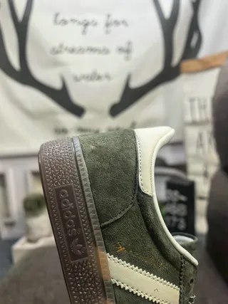 Adidas Samba OG حذاء رياضي أسلوب حياة أخضر زيتوني سويد 3