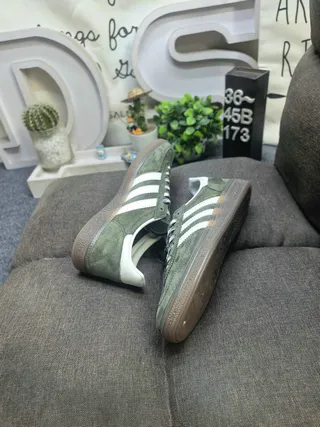 Adidas Samba OG حذاء رياضي أسلوب حياة أخضر زيتوني سويد 6