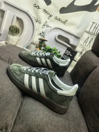 Adidas Samba OG حذاء رياضي أسلوب حياة أخضر زيتوني سويد 7