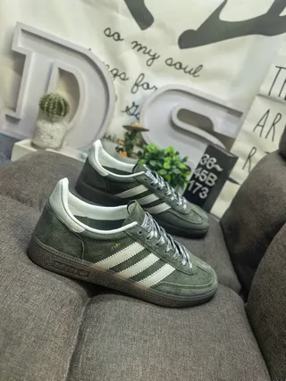 Adidas Samba OG حذاء رياضي أسلوب حياة أخضر زيتوني سويد 9