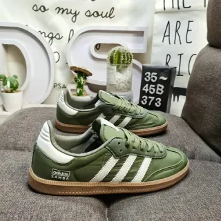 Adidas Samba Olive Green White سنيكرز أسلوب الحياة