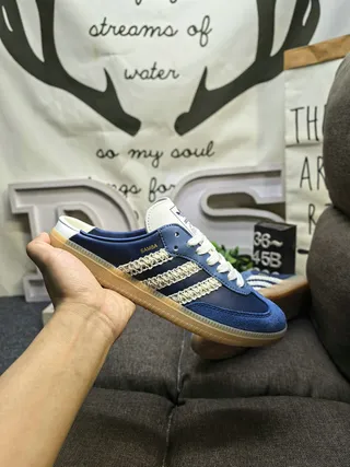 Adidas Samba Slip-On Chaussures Lifestyle en Daim Bleu 5