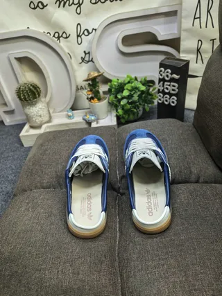 Adidas Samba Slip-On Chaussures Lifestyle en Daim Bleu 8