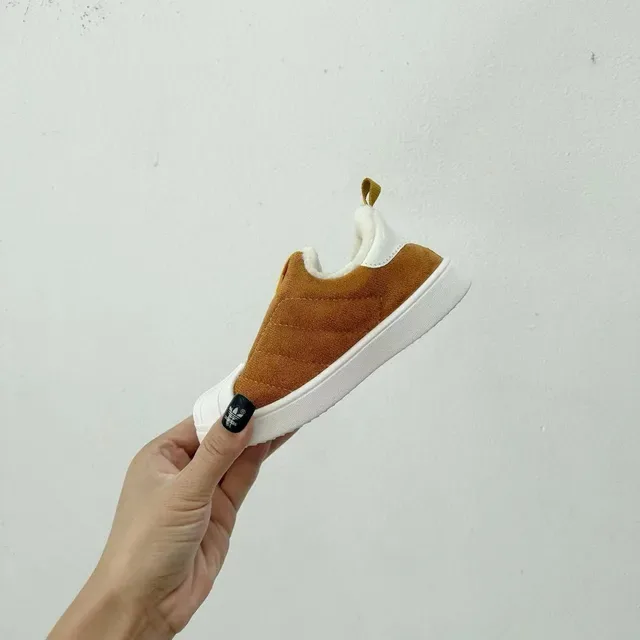 Adidas Superstar أطفال سكيب أون مقلمة رمادية أسلوب حياة أحذية رياضية 16