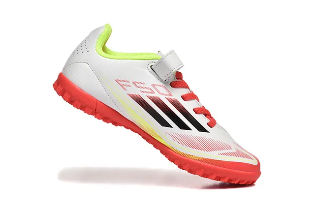 Adidas Zapatillas de fútbol para césped artificial Blancos Rojos Amarillo Neón Césped artificial Zapatillas de fútbol 3