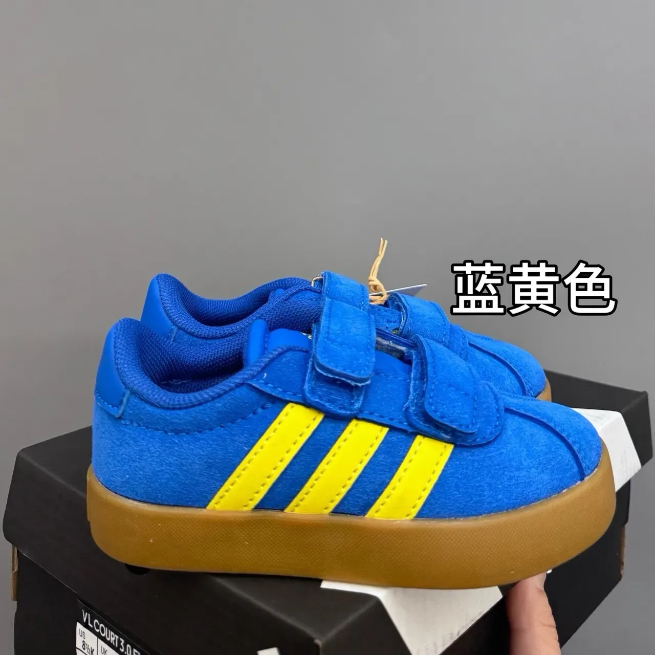 Adidas White Navy Low-Top Velcro Strap Lifestyle Sneakers 18