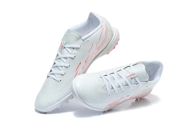 Adidas White Red Low-Profile Synthetic Upper Conical Studs Turf Soccer Shoes 2