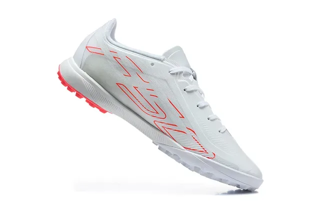 Adidas White Red Low-Profile Synthetic Upper Conical Studs Turf Soccer Shoes 3