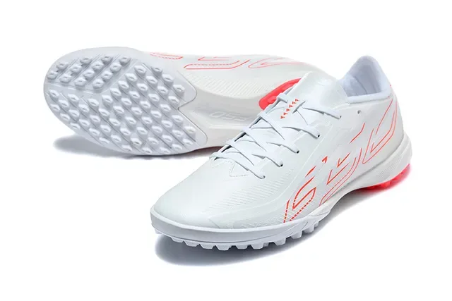 Adidas White Red Low-Profile Synthetic Upper Conical Studs Turf Soccer Shoes 6