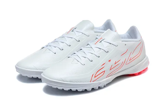 Adidas White Red Low-Profile Synthetic Upper Conical Studs Turf Soccer Shoes 8