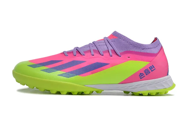 Adidas X Green Pink Low-Cut Upper الصناعي Molded TPU Stud Outsole عشب اصطناعي أحذية كرة القدم 8