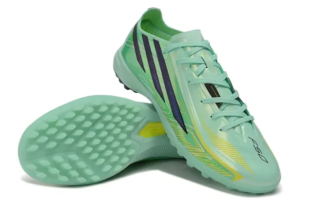 Adidas X Speedportal Chuteiras de Futebol Mint Green Navy Yellow Turf 4