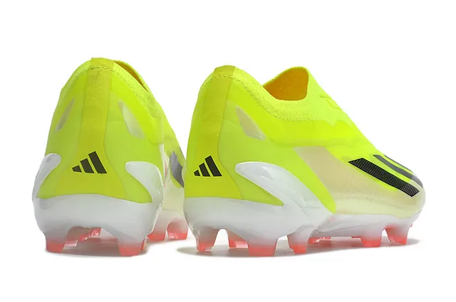 Adidas 黄橙 低帮 袜套合脚上层 半透明鞋底 硬地 足球鞋 5