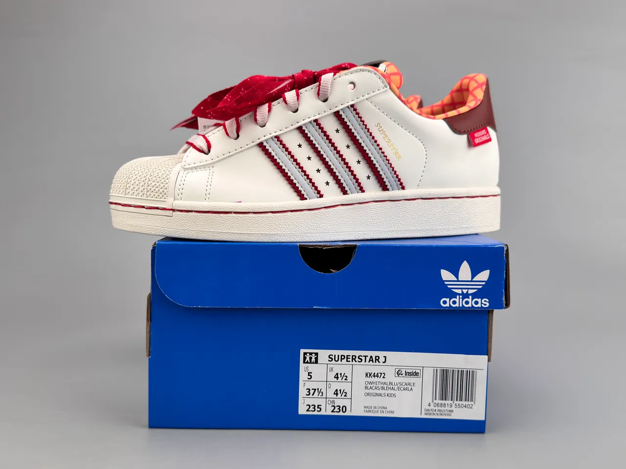 Adidas Originals Superstar White Red Brown Lifestyle Sneakers 2