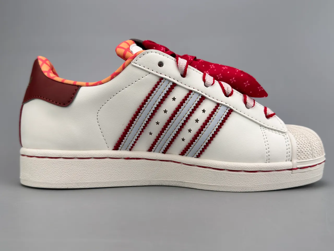 Adidas Originals Superstar White Red Brown Lifestyle Sneakers 10