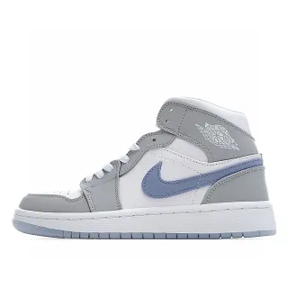 Air Jordan 1 白蓝高帮皮革与合成材质鞋面篮球鞋