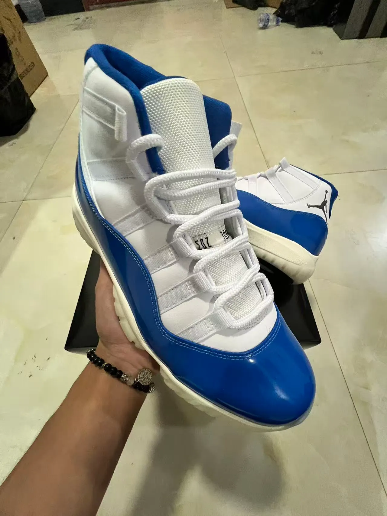 Air Jordan 11 Royal Blue Patent Leather Basketball Shoes 2