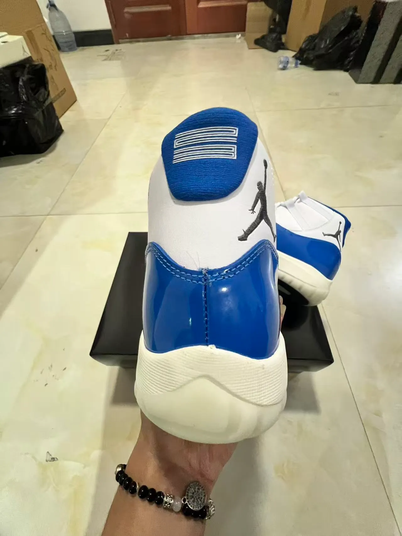 Air Jordan 11 Royal Blue Patent Leather Basketball Shoes 8