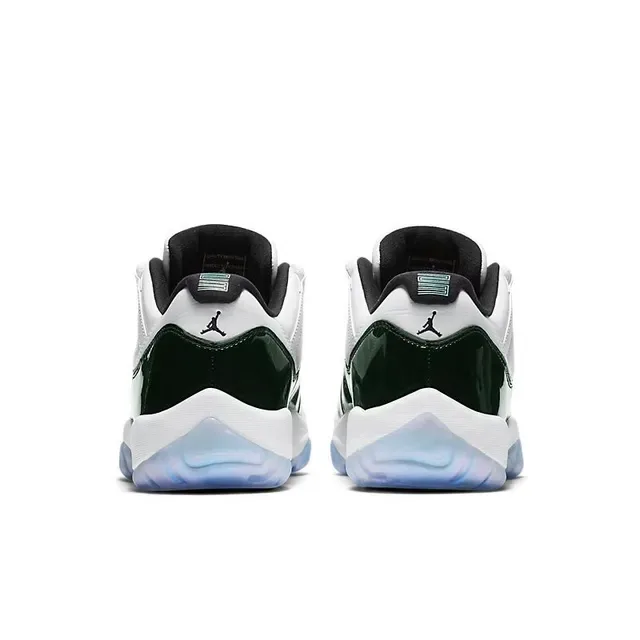 Air Jordan 11 White Dark Green Patent Leather Basketball Shoes 2