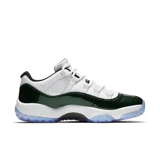 Air Jordan 11 White Dark Green Patent Leather Basketball Shoes 5
