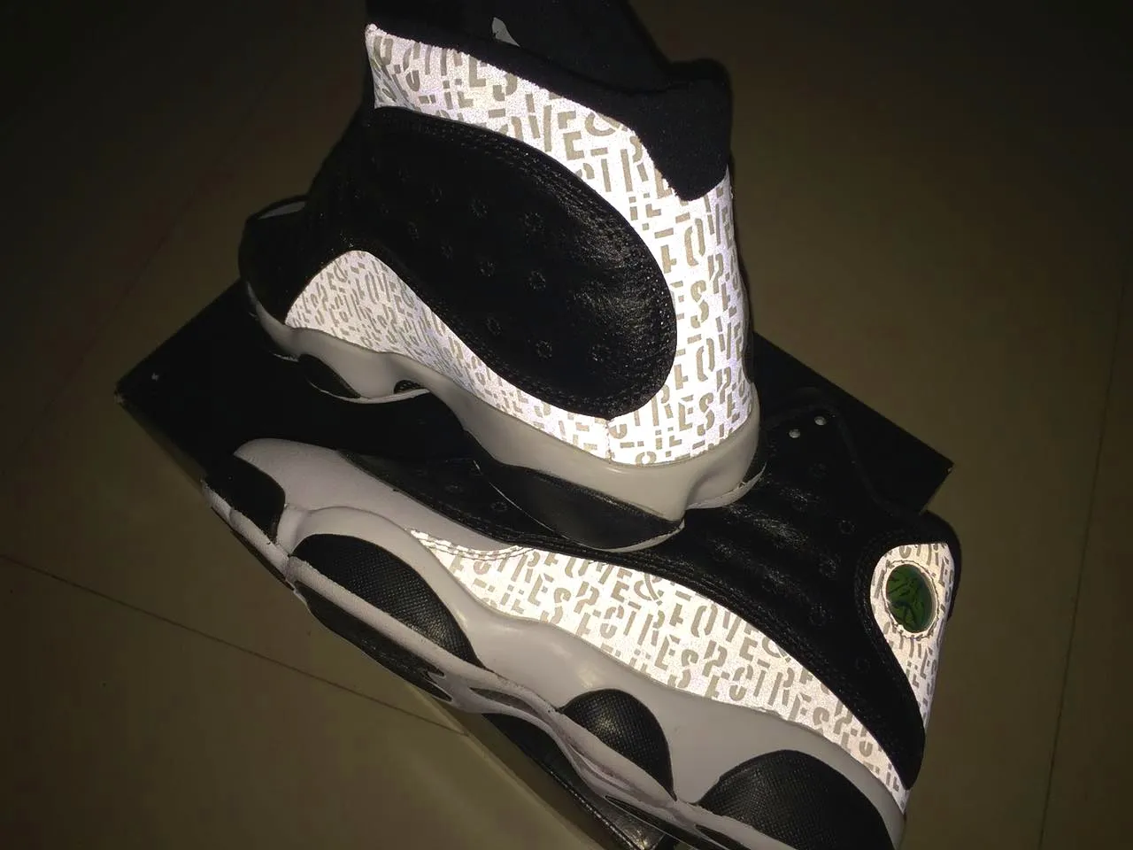 Air Jordan 13 ब्लैक क्रीम एलिफेंट प्रिंट बास्केटबॉल जूते 5