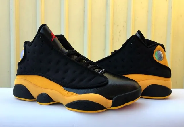 Air Jordan 13 حذاء كرة السلة أسود أصفر أحمر 2