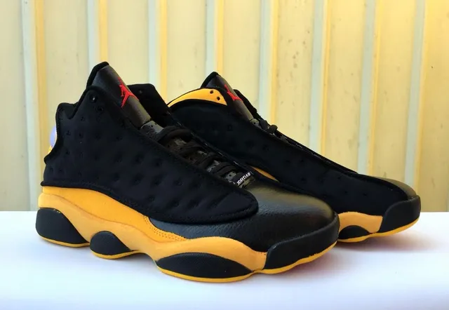 Air Jordan 13 حذاء كرة السلة أسود أصفر أحمر 6