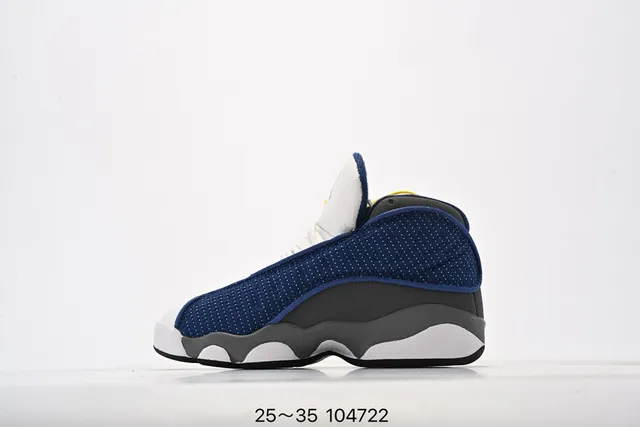 Air Jordan 13 White Neon Lime Green Kids Basketball Shoes 7
