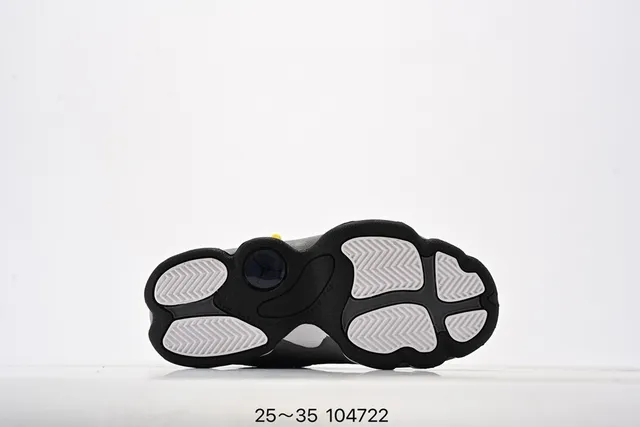 Air Jordan 13 White Neon Lime Green Kids Basketball Shoes 8
