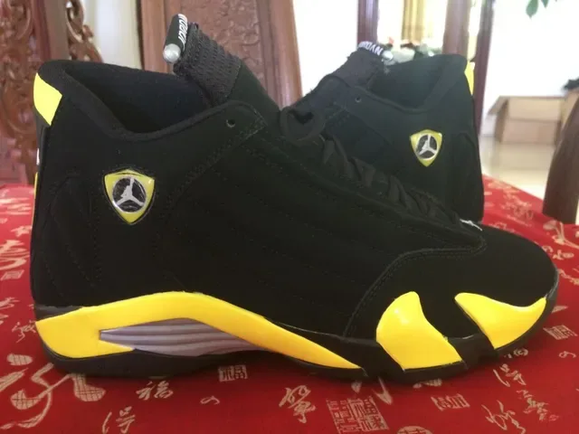 Air Jordan 14 Black Yellow Basketball Shoes 3