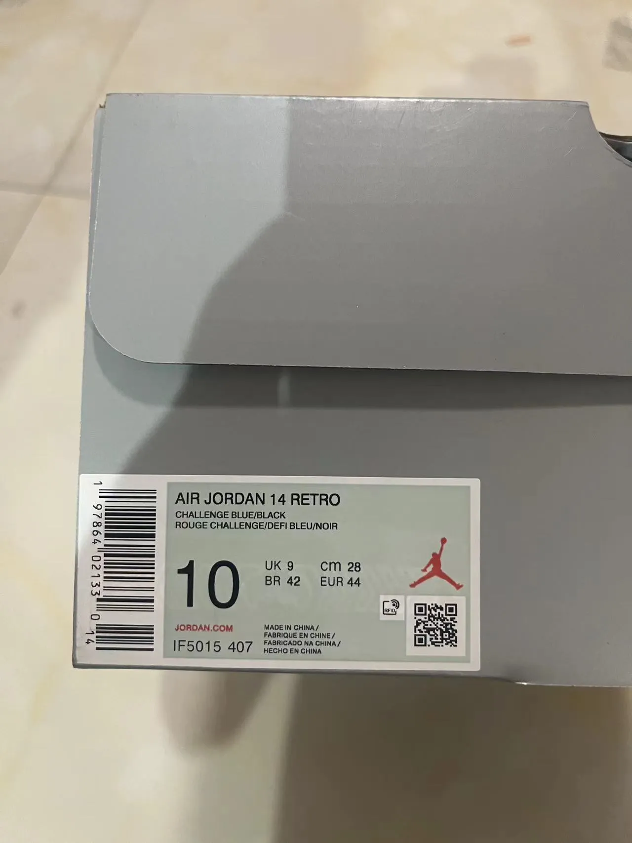 Tênis de basquete Air Jordan 14 azul royal de fibra de carbono 10