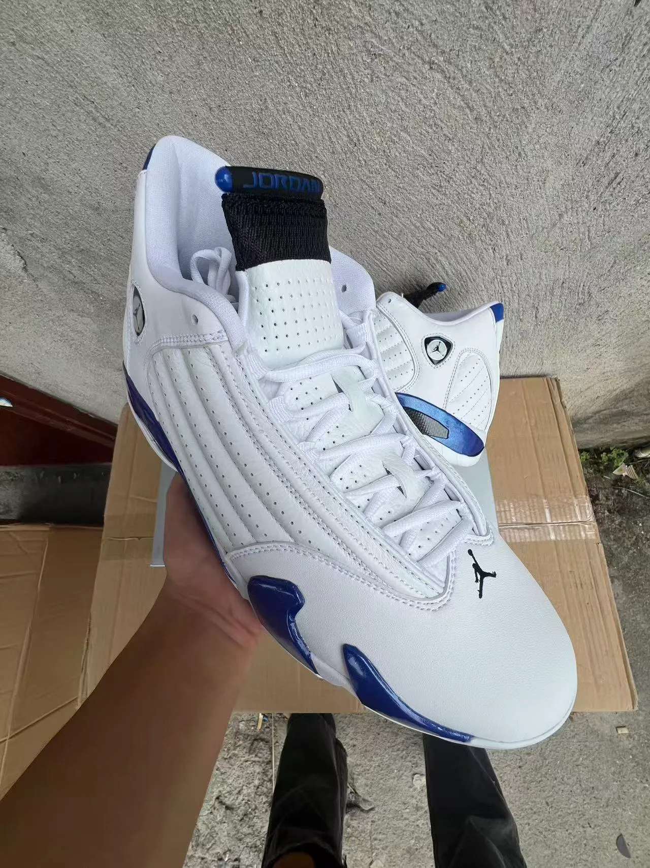 Air Jordan 14 白色皇家蓝篮球鞋 6