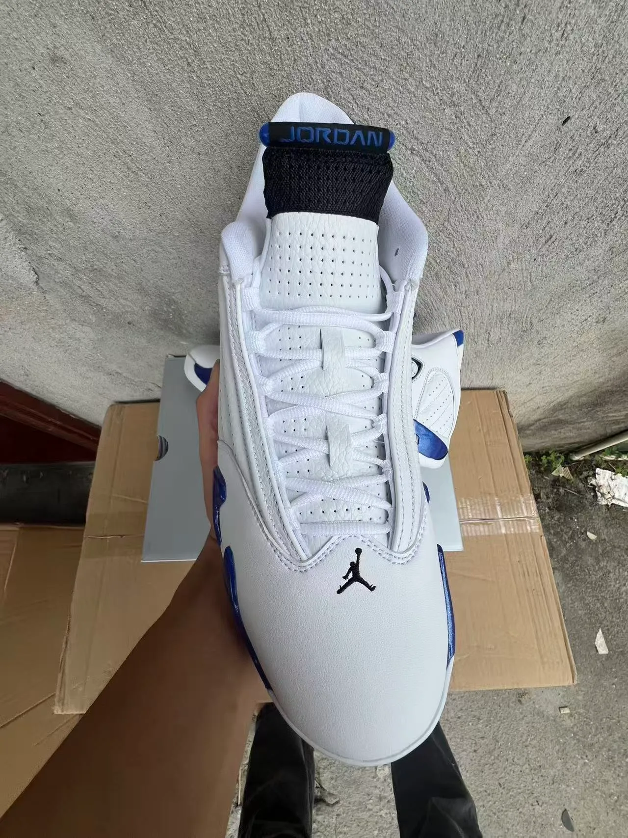 Air Jordan 14 白色皇家蓝篮球鞋 7