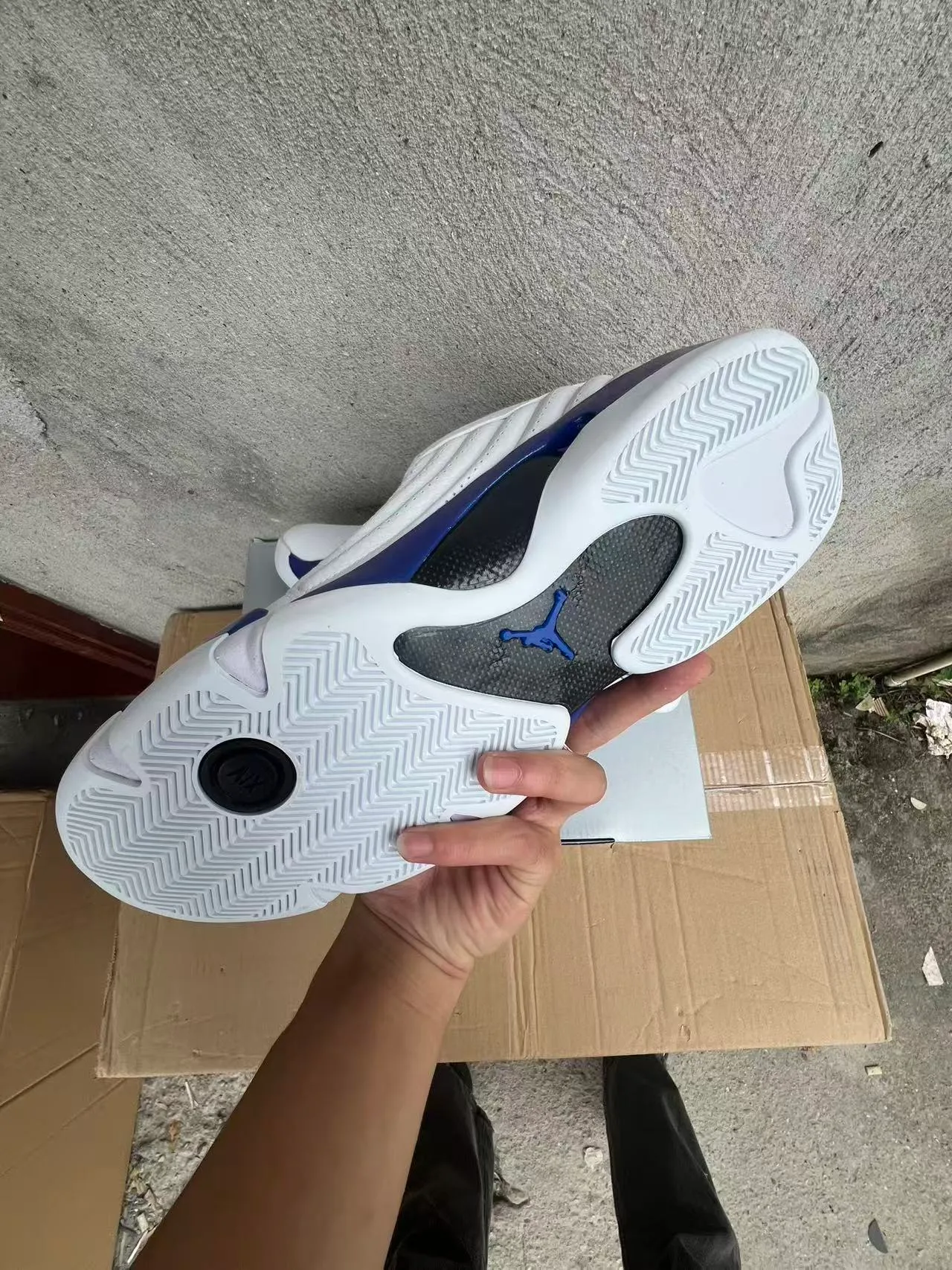 Air Jordan 14 白色皇家蓝篮球鞋 9