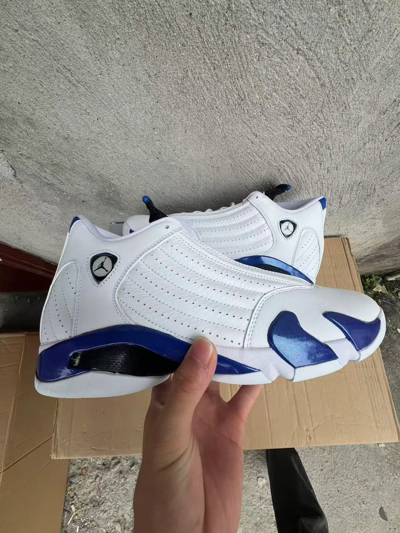 Air Jordan 14 白色皇家蓝篮球鞋 10